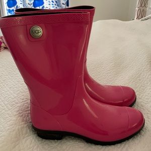 Pink Ugg Rainboots size 6